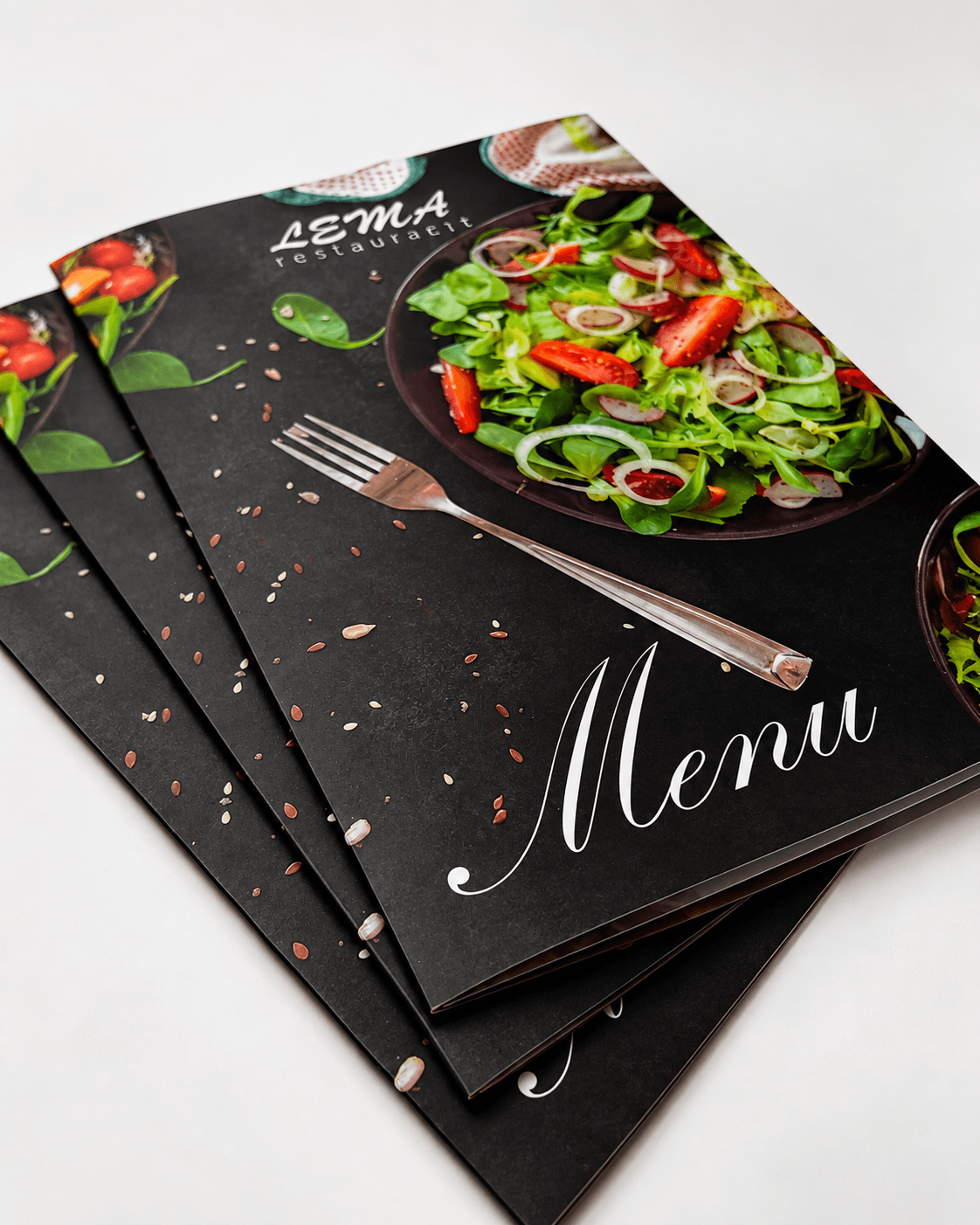Projekt menu Restauracji Lema – kilka gotowych egzemplarzy