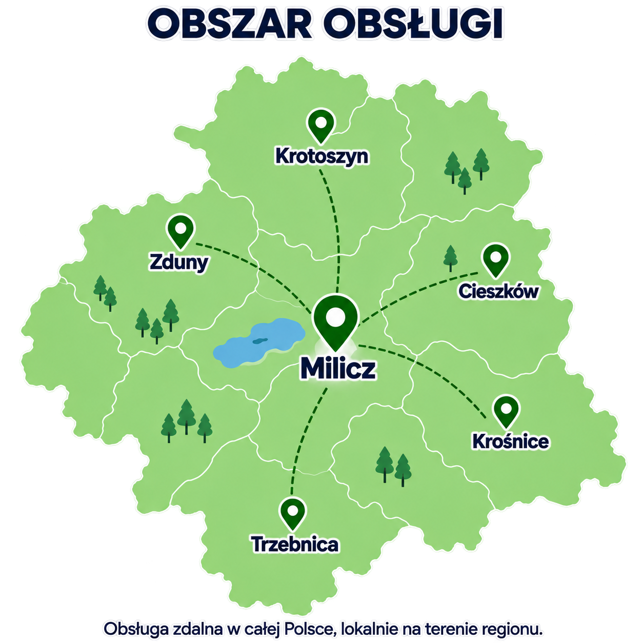 Mapa obszar obsługi
