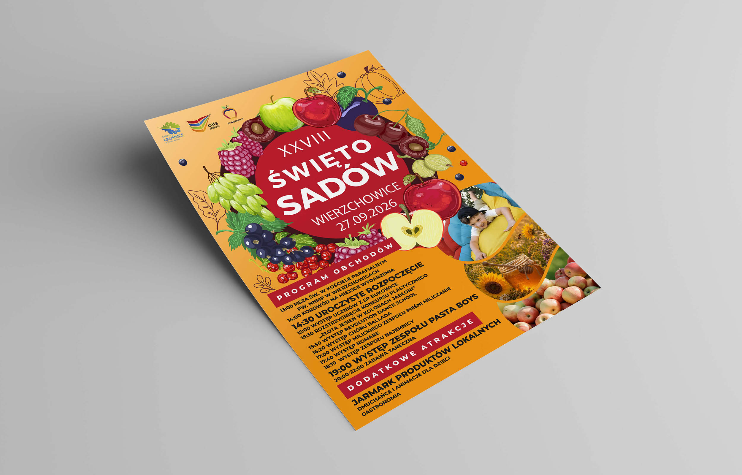 Projekt plakatu Święto Sadów 2026 dla CETS Krośnice