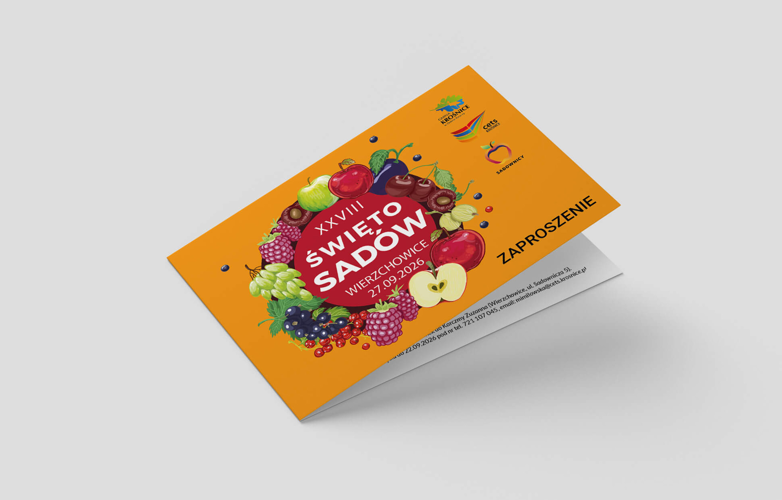 Projekt zaproszenia na Święto Sadów 2026 okładka